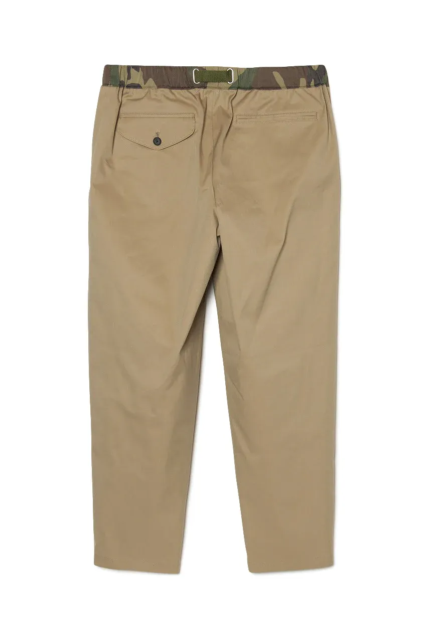 Adjustable Waist Beige Pants