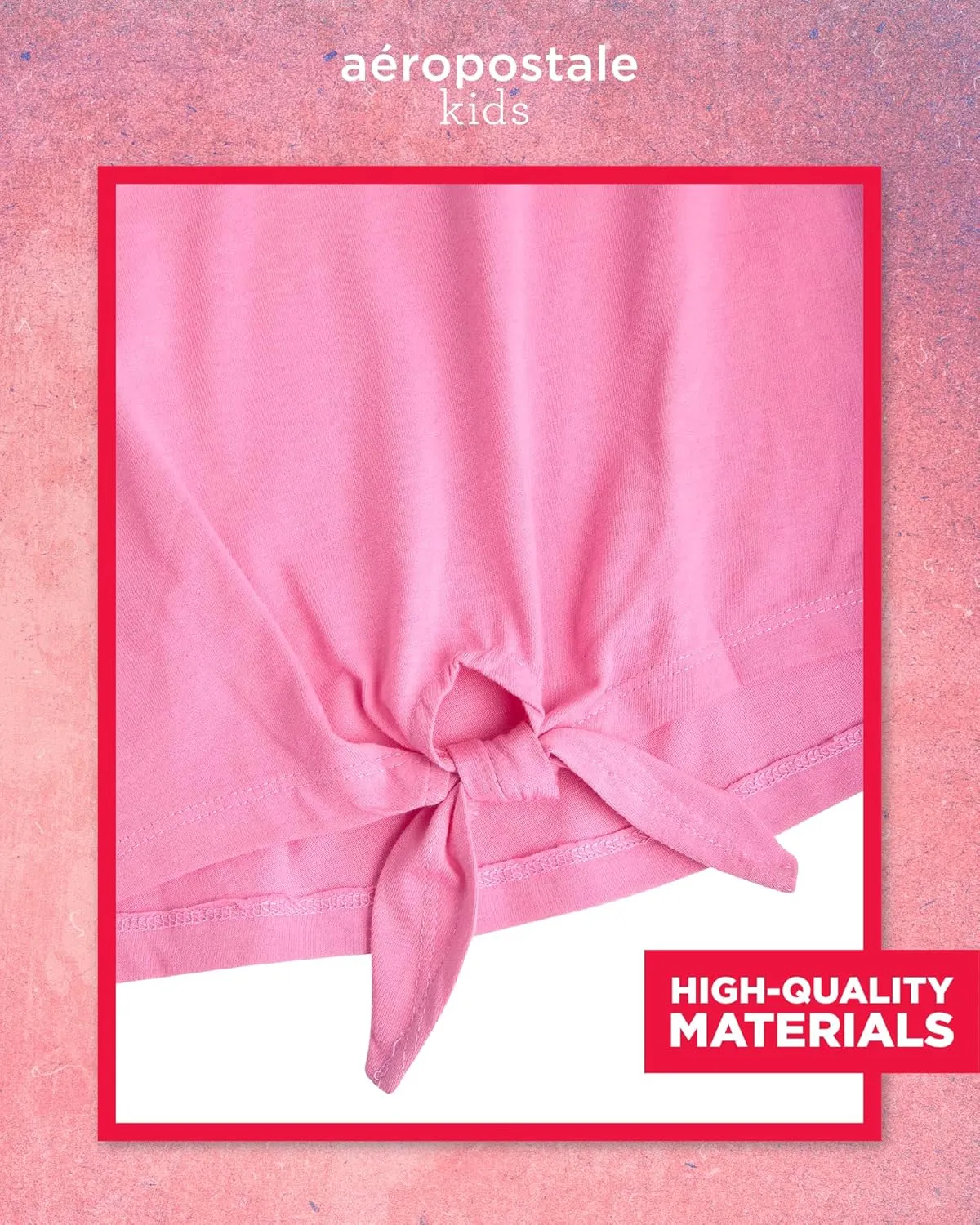 AEROPOSTALE Girls Shorts Set - 2 Piece Short Sleeve Graphic Tee and Paperbag Twill or Denim Shorts Outfits for Girls (7-12)