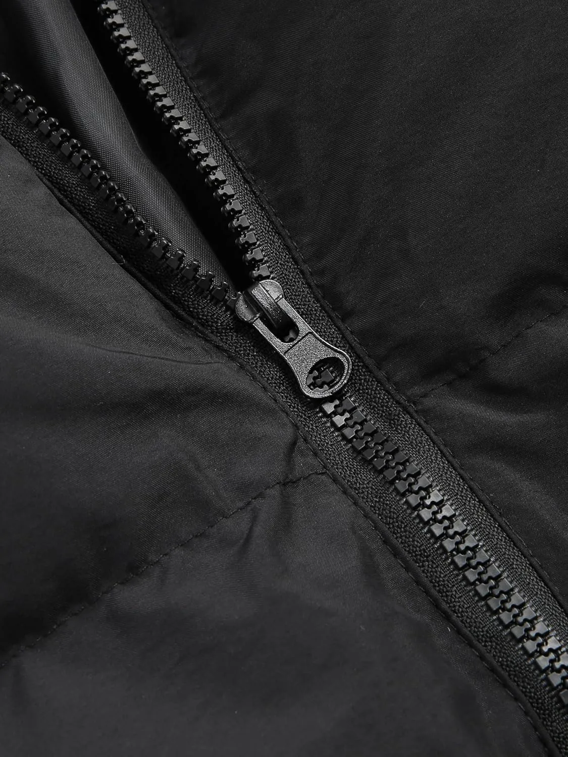 CIDER Womens Quilted Puffer Jacket Cropped Long Sleeve Stand Collar Zip Up Trendy Winter Coat