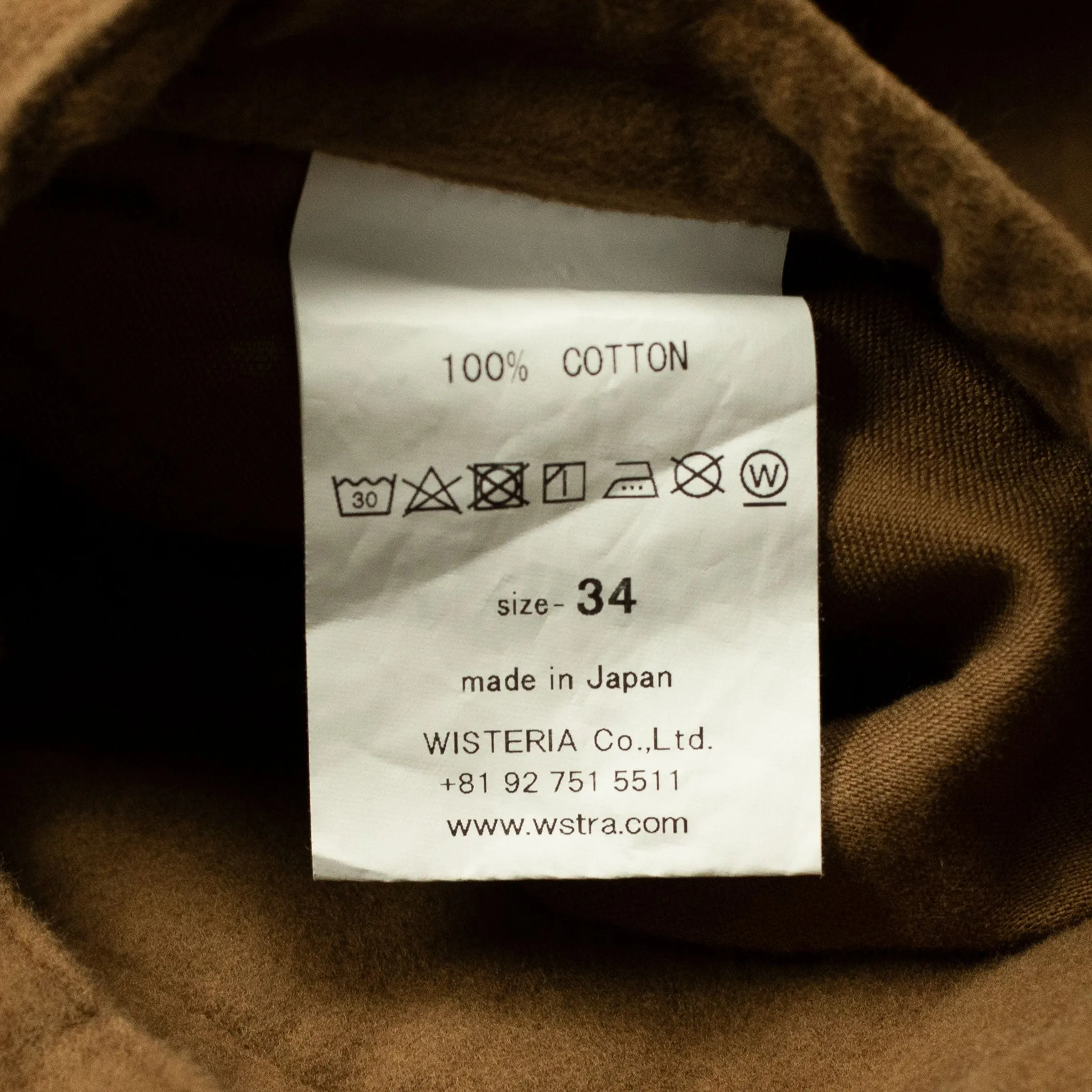 Drawstring trousers in camel cotton moleskin