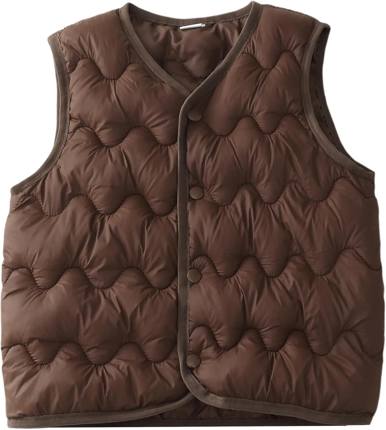 Happy Cherry Girls Puffer Vest Kids Water Resistant Jacket Sleeveless V-neck Windproof Thin Lightweight Outerwear Gilet