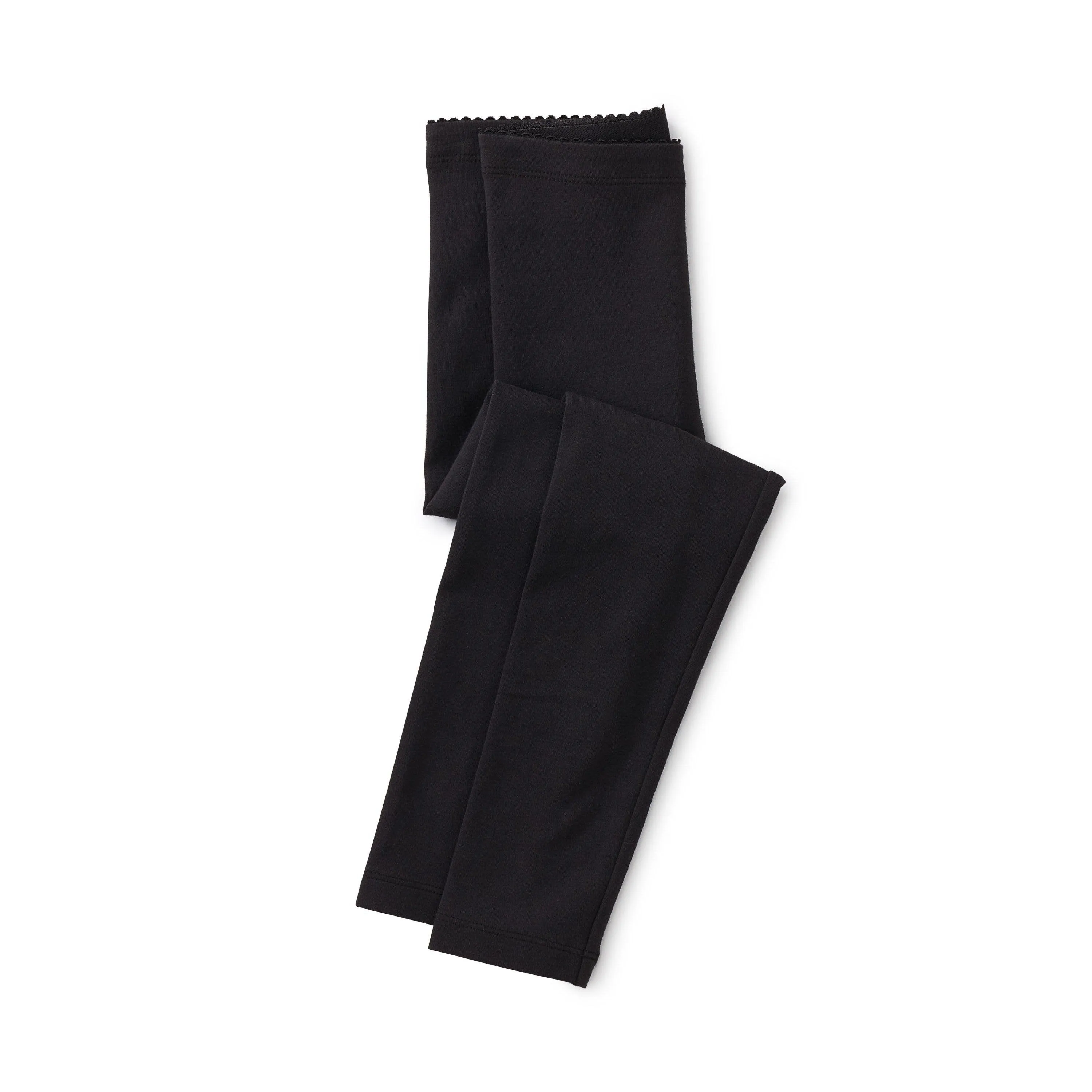 Jet Black Solid Leggings