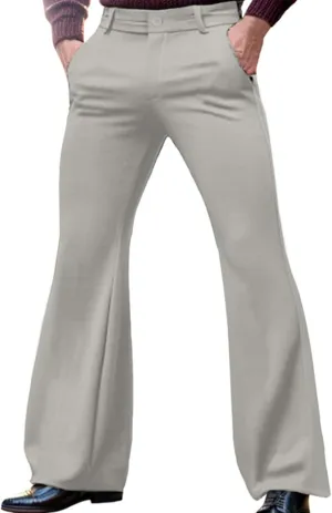 Mens Stretch Flare Baggy Wide Leg Bell Bottom Denim Corduroy Vintage Classic Relaxed Slim Fit 60s 70s Jeans Trousers