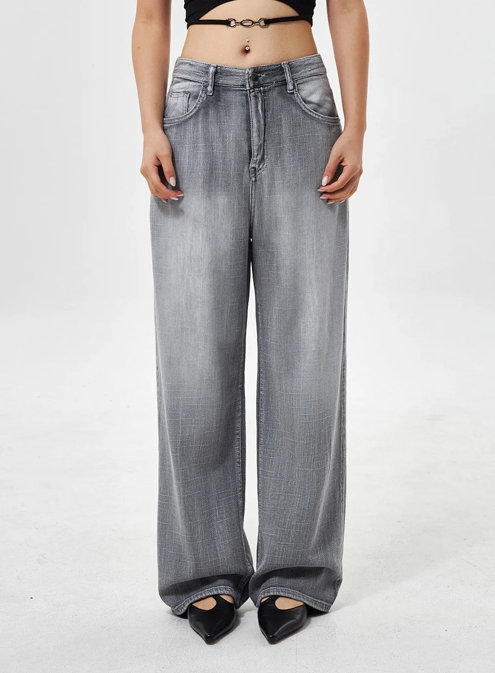 Mid-Rise Wide Leg Jeans CY330