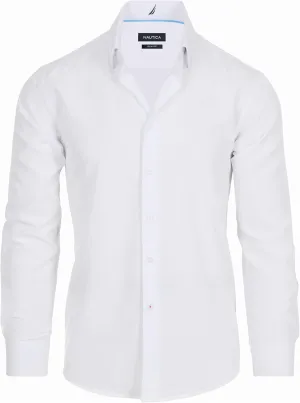 Nautica Slim Fit Mens Dress Shirts Long Sleeve Button Down Wrinkle Free Formal 4-Way Stretch