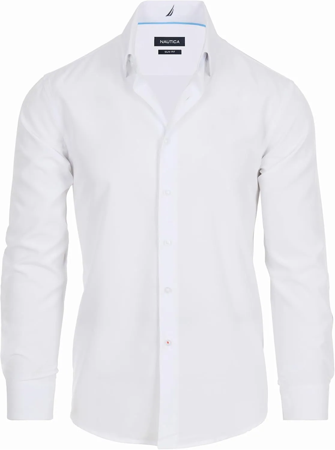 Nautica Slim Fit Mens Dress Shirts Long Sleeve Button Down Wrinkle Free Formal 4-Way Stretch