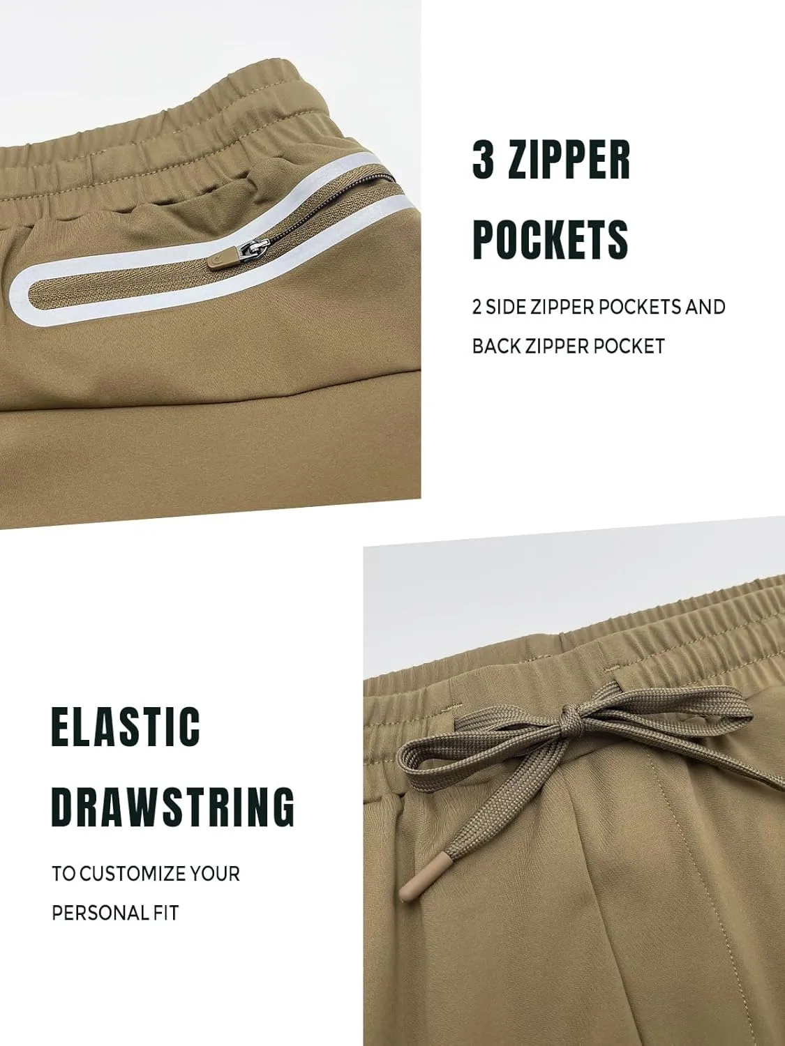 NORTHYARD Men's Joggers Pants with Zipper Pockets Lightweight Sweatpants Athletic Running Workout Track Pants for Men