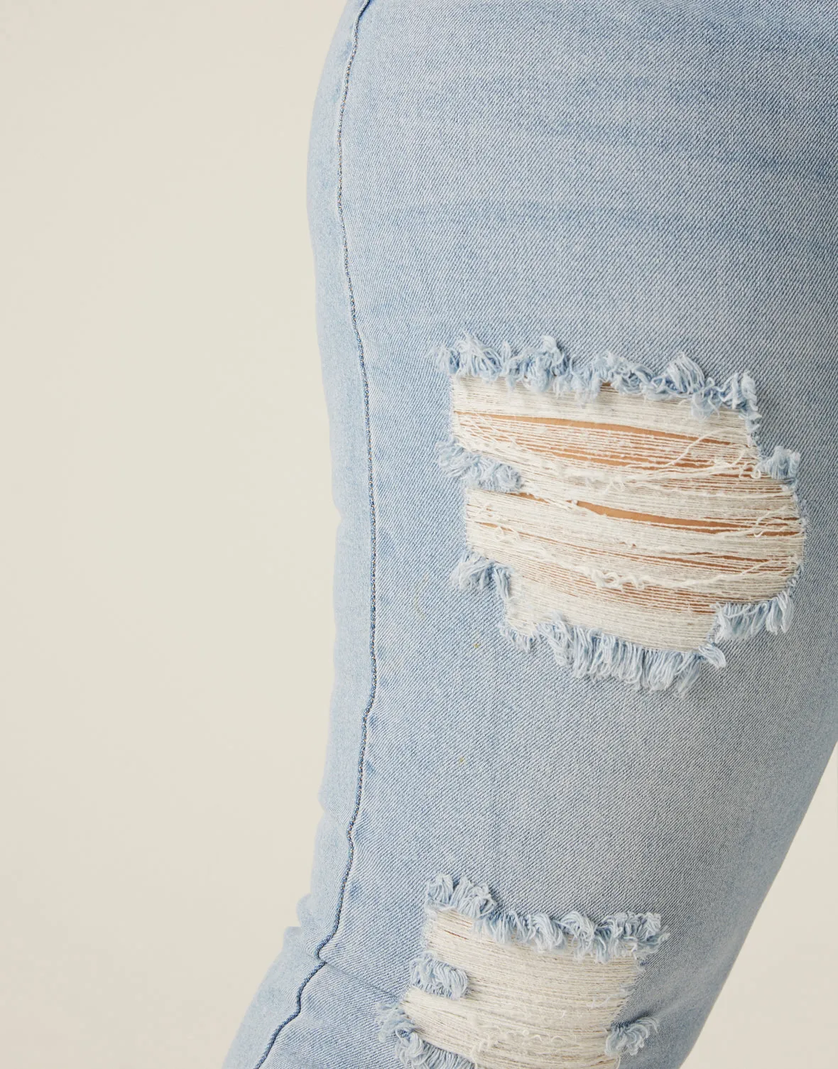 Plus Size Distressed Mom Jeans