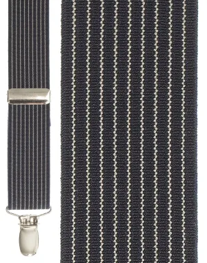 "Navy Pinstripe" Suspenders