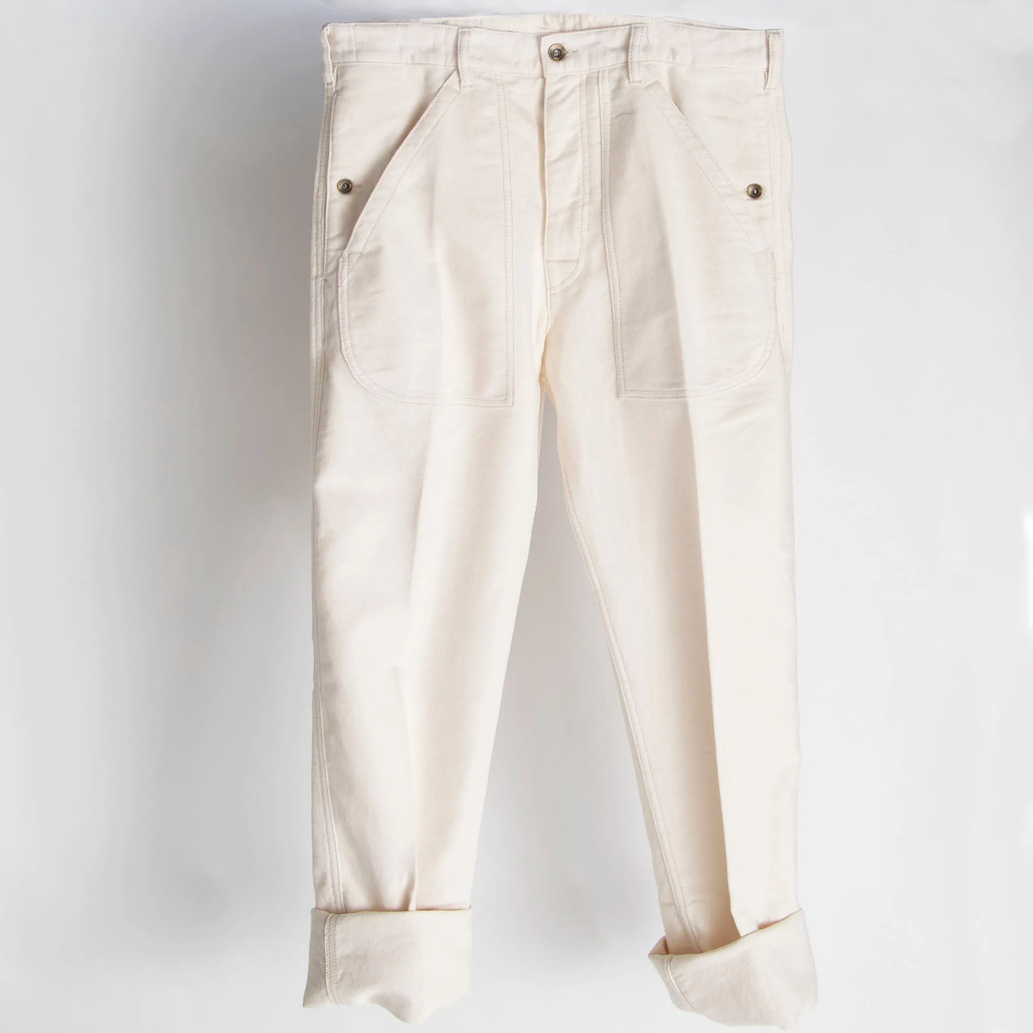 RR ITALY - MOLESKIN FATIGUE PANTS (NATURAL)