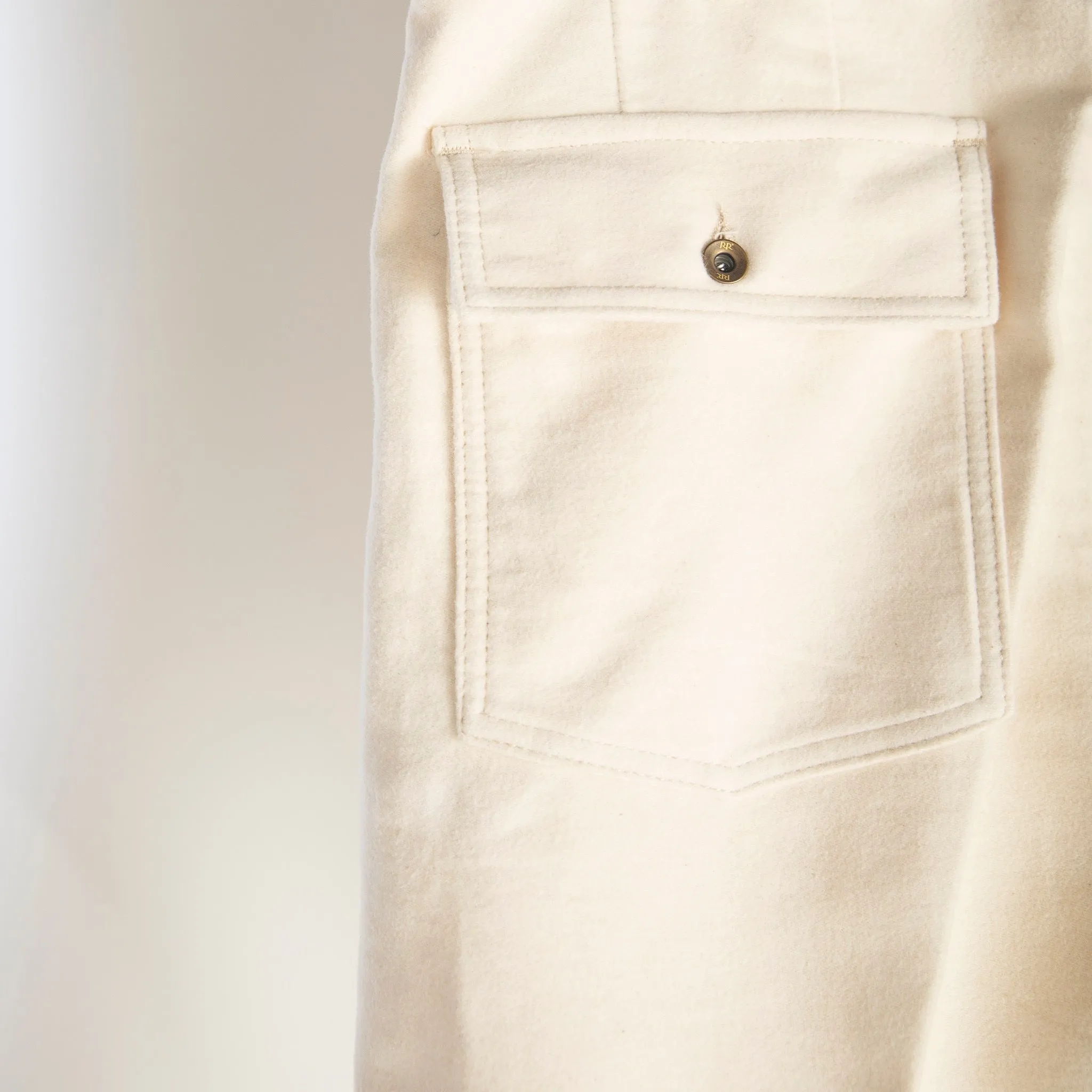 RR ITALY - MOLESKIN FATIGUE PANTS (NATURAL)