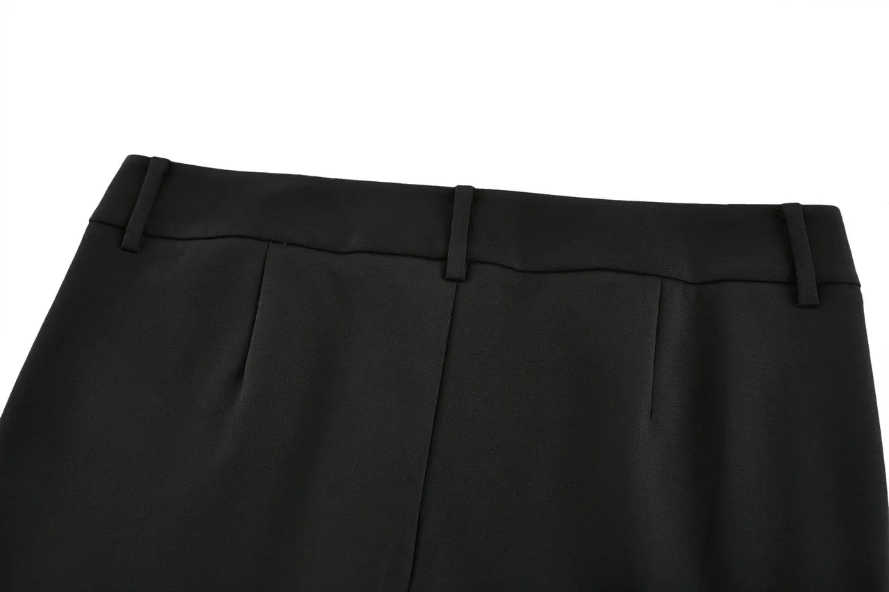 Stretchable Double Weave Ankle Skinny Pants