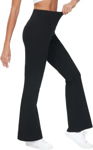 THE GYM PEOPLE Women's Tummy Control Bell Bottom Jeans High Waisted Wide Leg Flare Pants Jeggings with Pockets