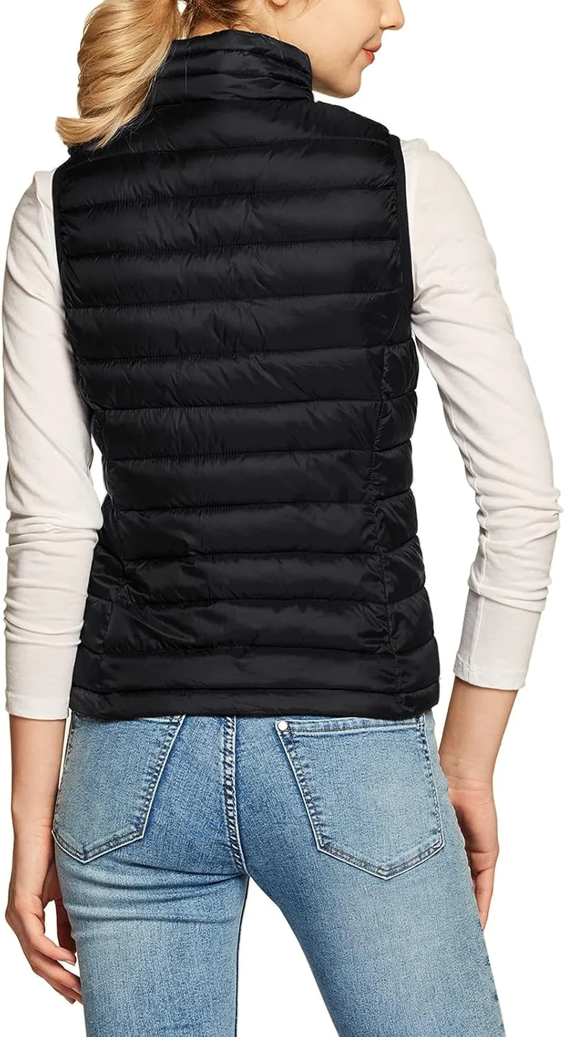 TSLA Women's Lightweight Packable Accent Puffer Jacket, Water-Resistant Winter Coat