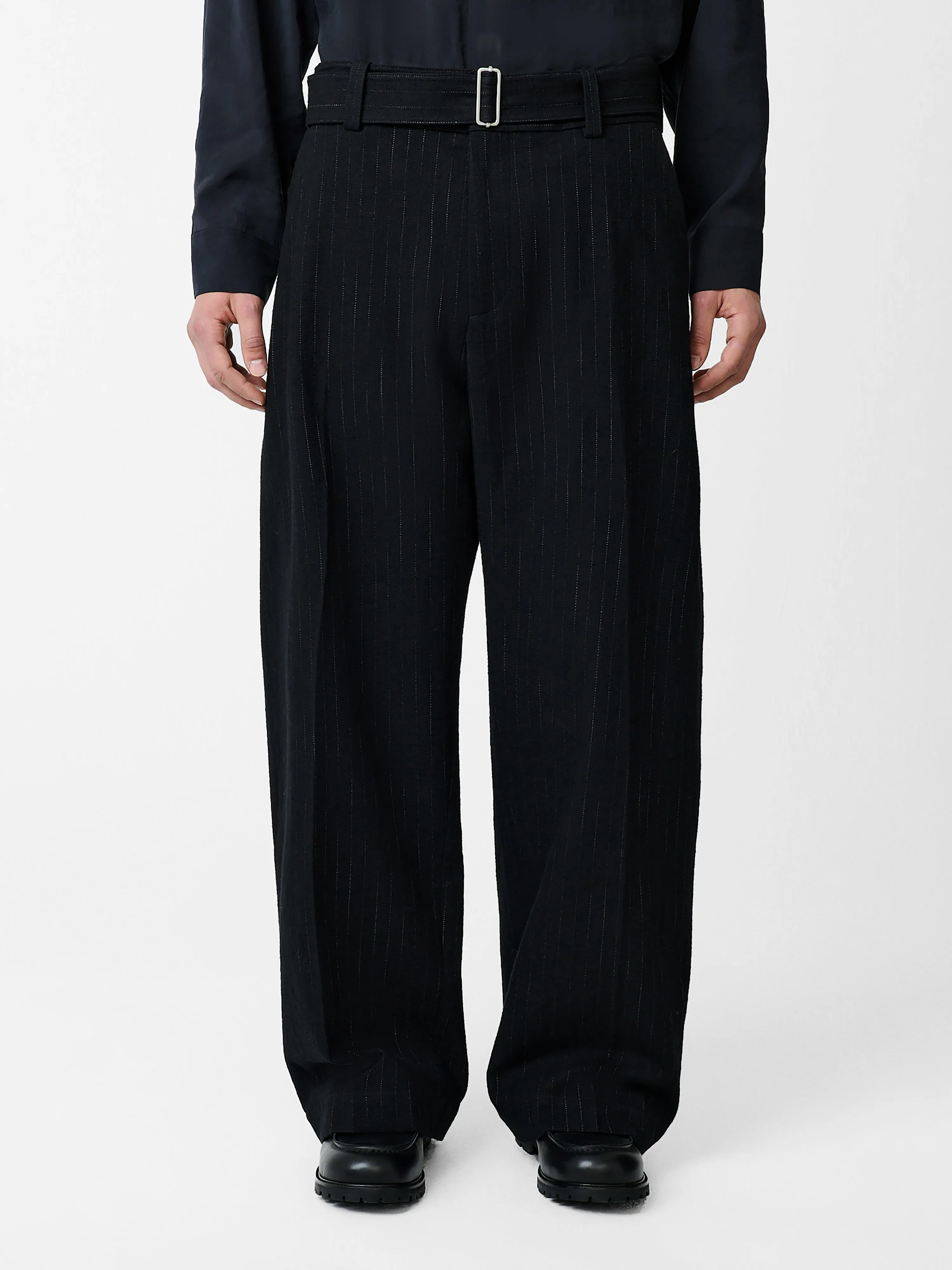 Vital Stripe Pant in Black