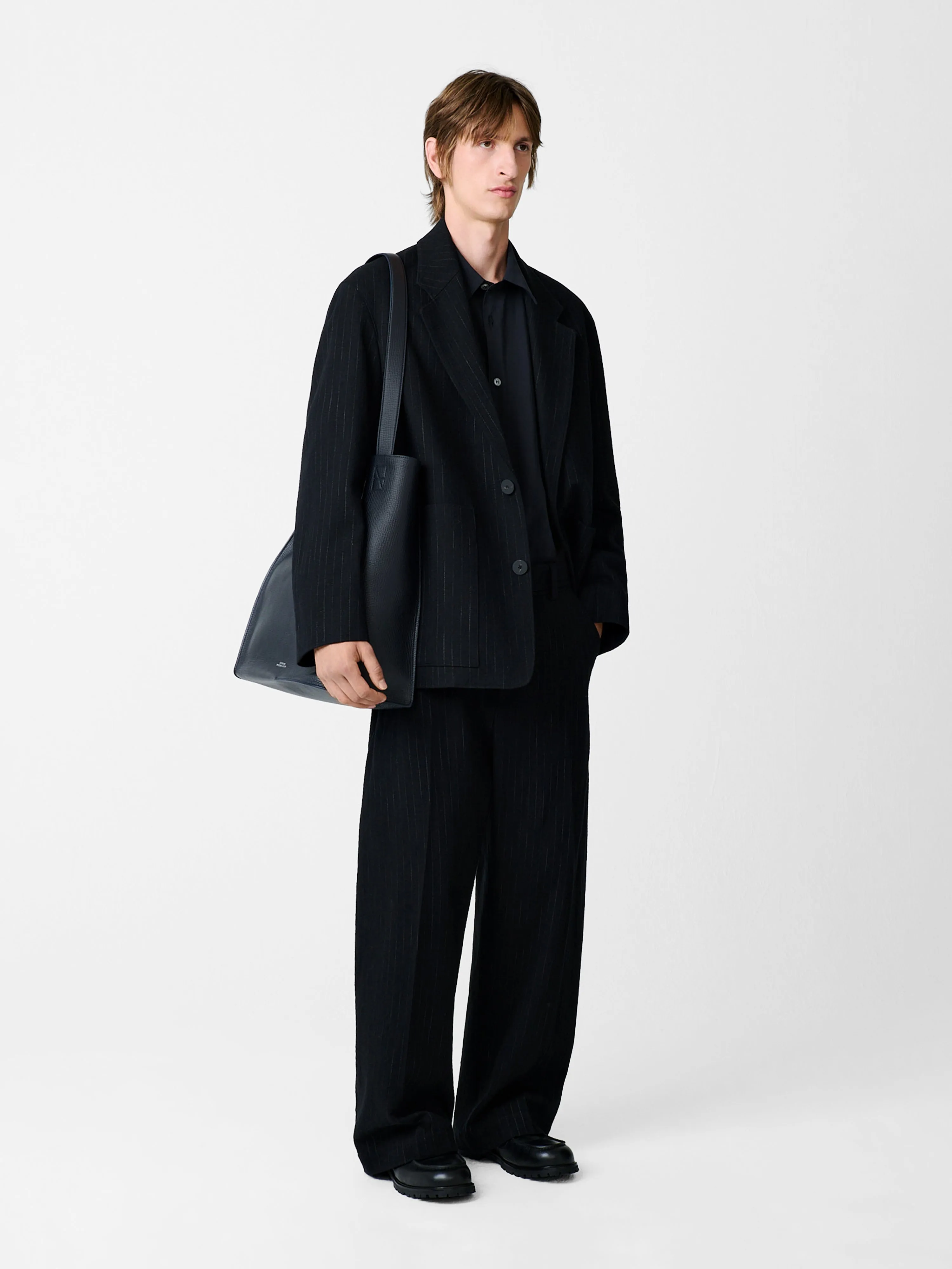 Vital Stripe Pant in Black