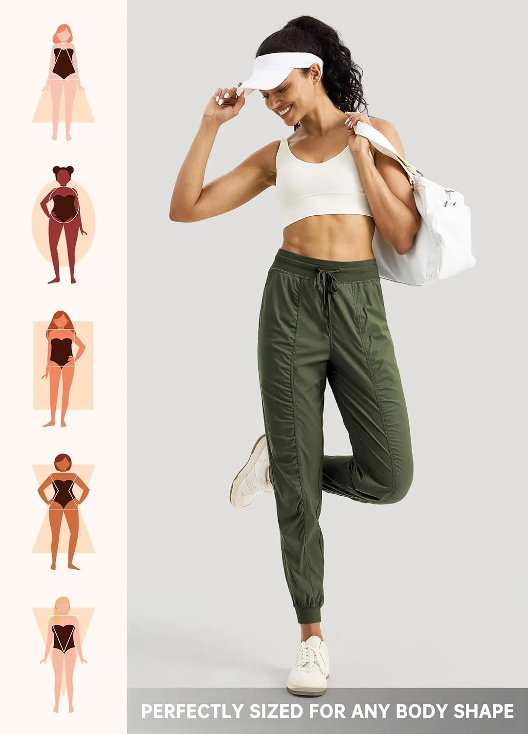 Willit Women's Workout Jogger Studio Track Athletic Pants Hiking Casual Pants with Pockets Lightweight