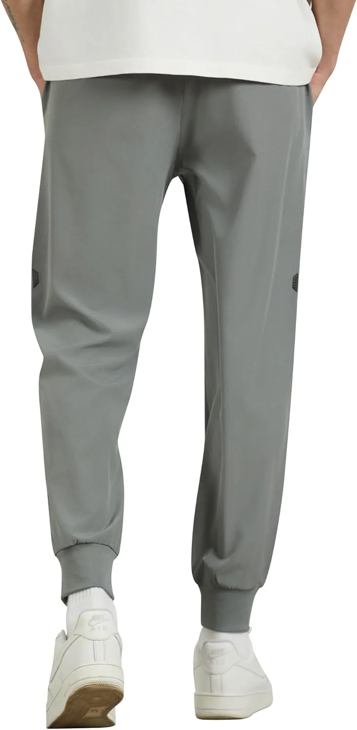 WULFUL Men's Athletic Running Joggers Workout Gym Pants Lightweight Track Casual Pant with Zipper Pockets