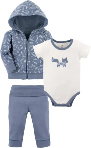 Yoga Sprout Bodysuit, Pants, and Track Jacket Set